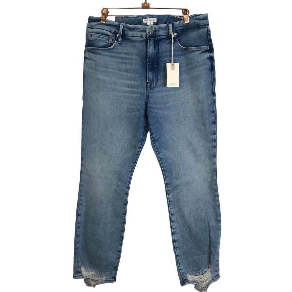 Good American GOOD LEGS CIGARETTE FIT GLSPBD731T BLUE841 Size 15